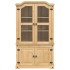 Armario con vitrina Corona madera maciza pino 103,5x42x180