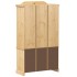 Armario con vitrina Corona madera maciza pino 103,5x42x180