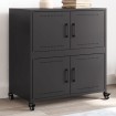 Aparador de acero negro 68x39x72 cm