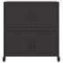 Aparador de acero negro 68x39x72