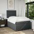 Cama box spring con colchón tela gris oscuro 120x200