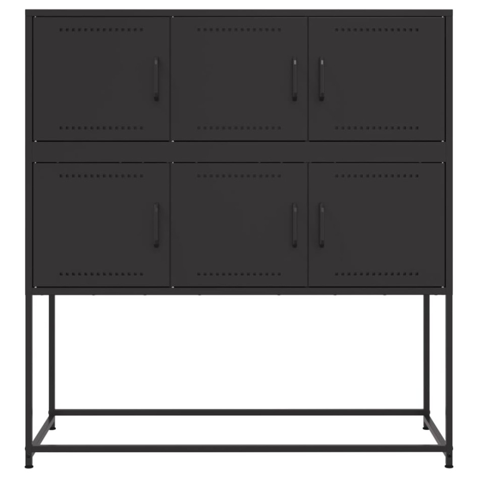 Aparador de acero laminado en frío negro 100,5x39x107