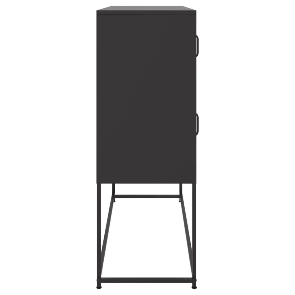 Aparador de acero laminado en frío negro 100,5x39x107