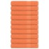 Toallas 10 uds 100% algodón naranja 100x200 cm 600