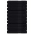 Toallas de sauna 10 uds 100% algodón negro 80x200 cm 360