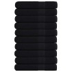 Toallas de sauna 10 uds 100% algodón negro 80x200 cm 360 gsm