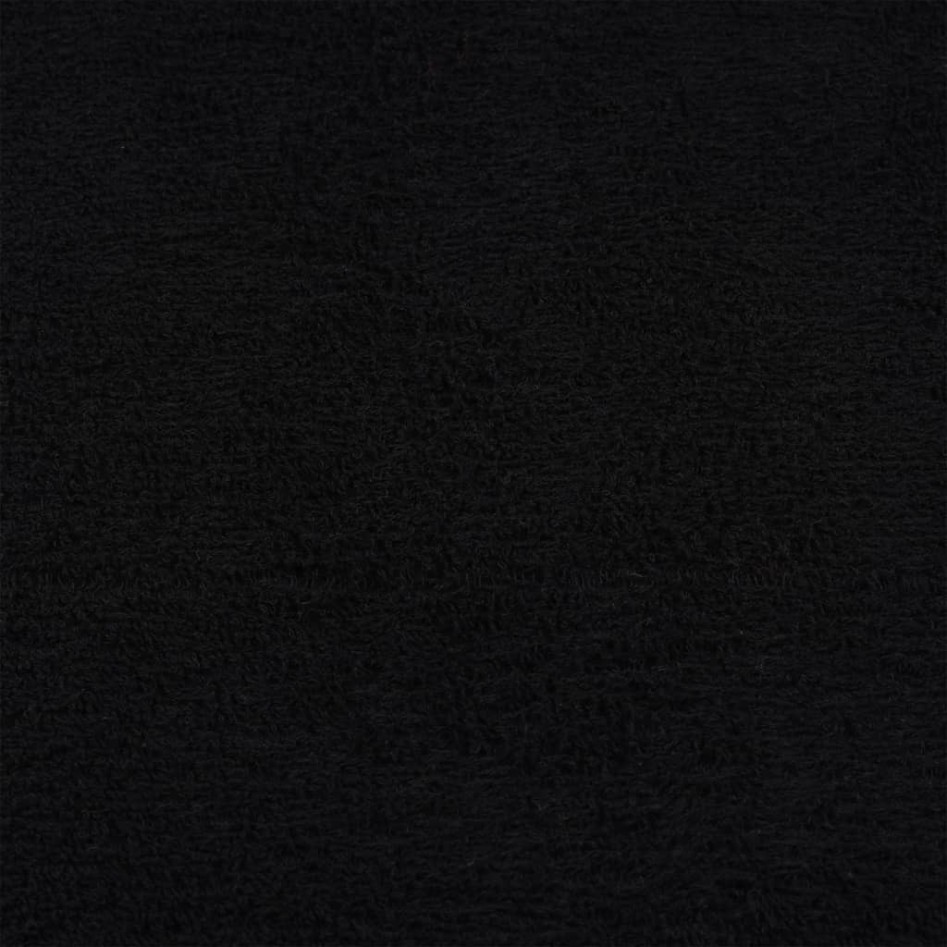 Toallas de sauna 10 uds 100% algodón negro 80x200 cm 360