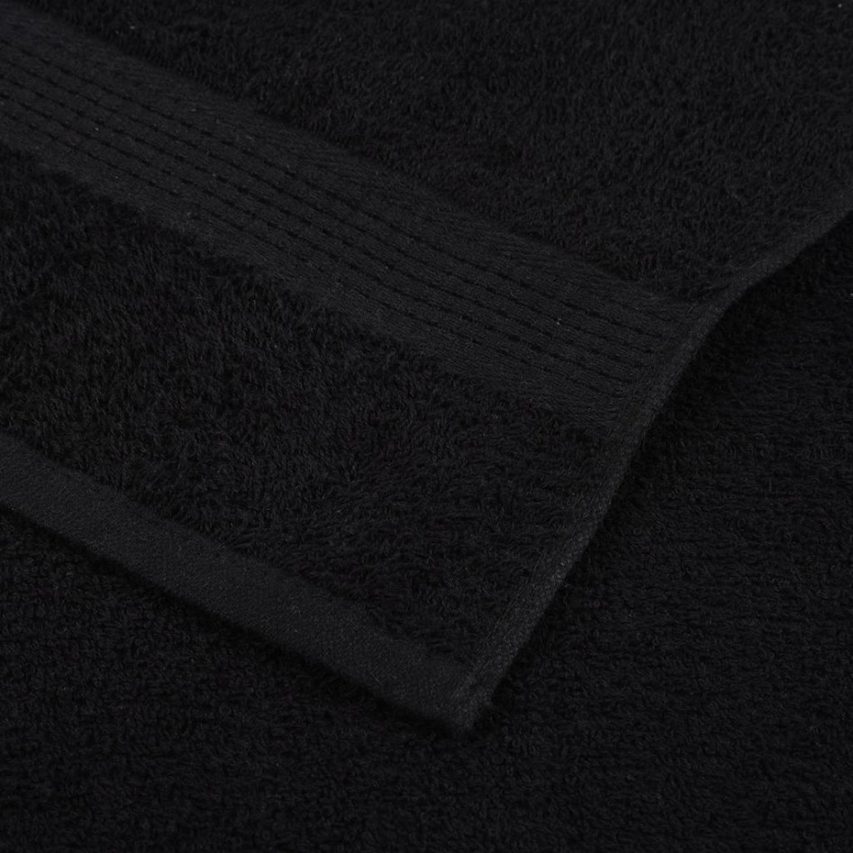 Toallas de sauna 10 uds 100% algodón negro 80x200 cm 360