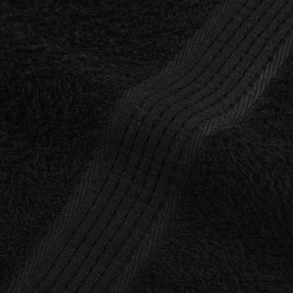 Toallas de sauna 10 uds 100% algodón negro 80x200 cm 360