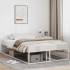 Estructura de cama sin colchón de metal blanco 120x200
