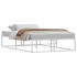 Estructura de cama sin colchón de metal blanco 120x200