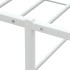 Estructura de cama sin colchón de metal blanco 120x200
