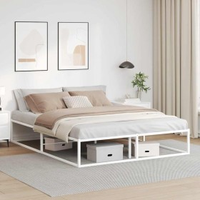 Estructura cama sin colchón metal blanco