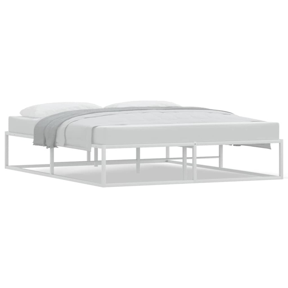 Estructura cama sin colchón metal blanco