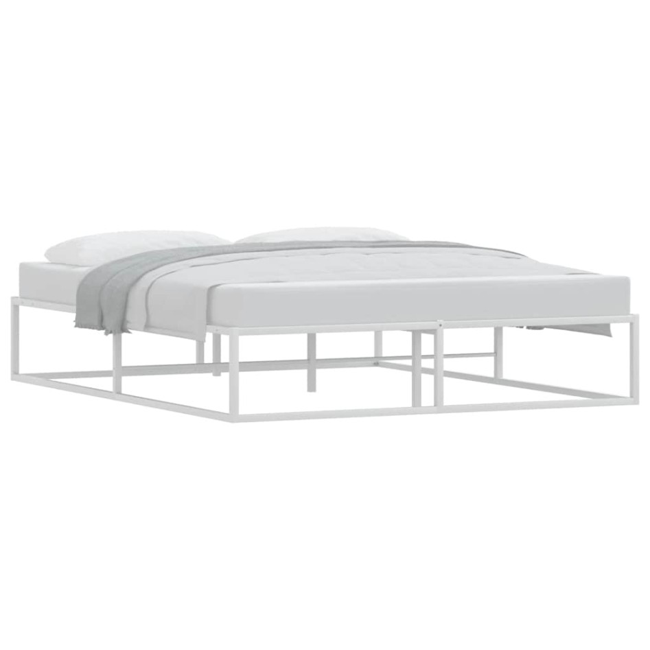 Estructura cama sin colchón metal blanco