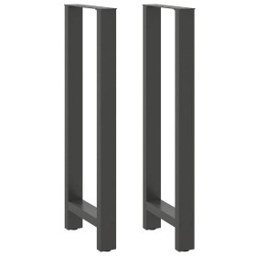 Patas de mesa de centro acero antracita 2 uds 40x(110-111)