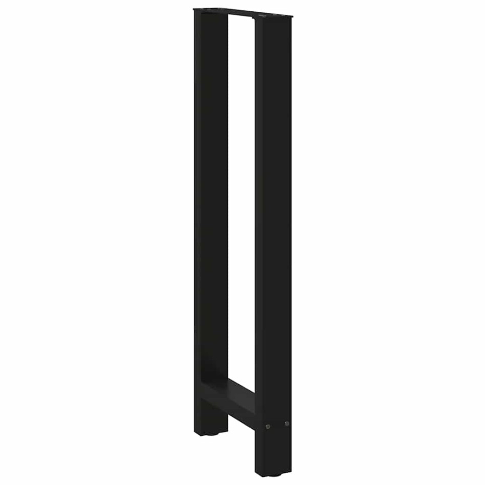 Patas de mesa de centro acero negro 2 uds 50x(110-111)