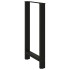 Patas de mesa de centro acero negro 2 uds 60x(100-101)