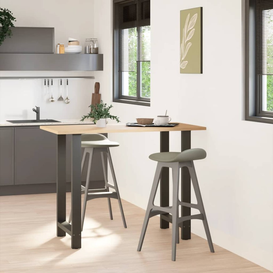 Patas de mesa de centro acero antracita 2 uds 60x(100-101)