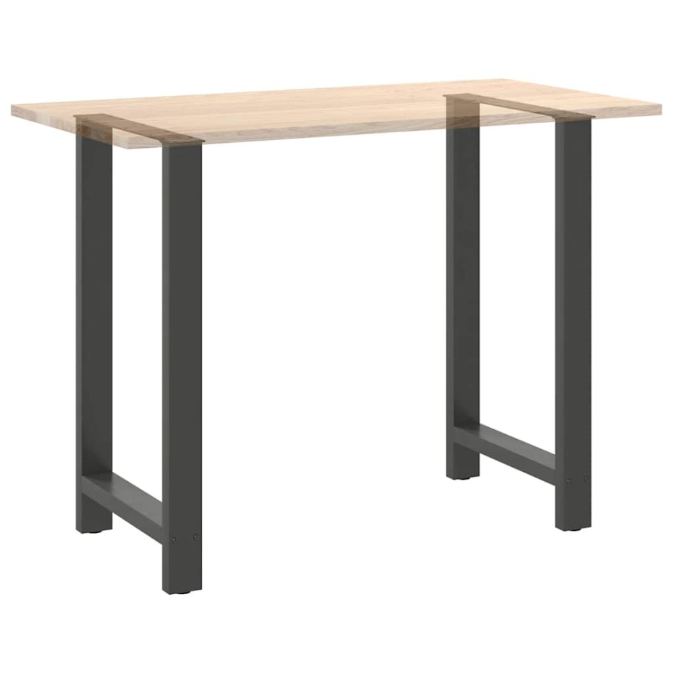 Patas de mesa de centro acero antracita 2 uds 60x(100-101)