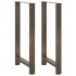 Patas para mesa de centro de acero natural 2 uds