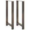 Patas para mesa de centro de acero natural 2 uds 60x(110-111)cm
