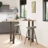 Patas para mesa de centro de acero natural 2 uds