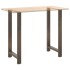 Patas para mesa de centro de acero natural 2 uds