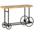 Mesa consola madera maciza de mango y hierro 112x36x76