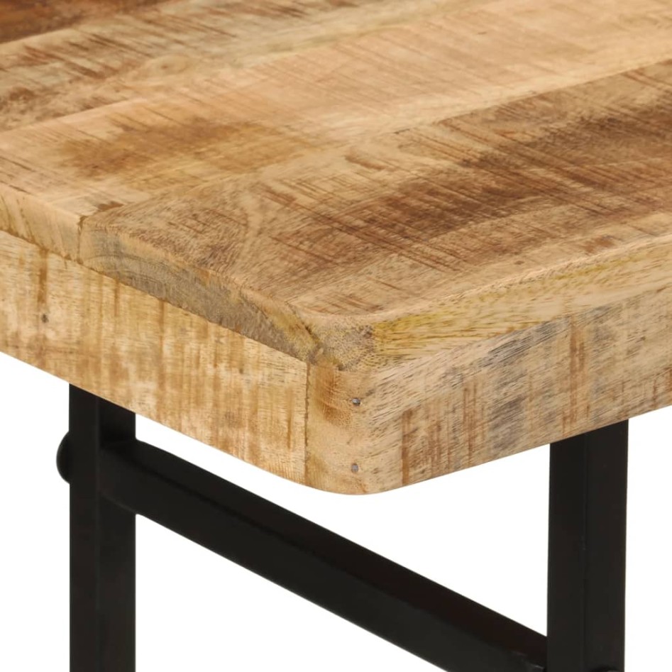 Mesa consola madera maciza de mango y hierro 112x36x76