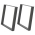 Patas para mesa comedor forma U 2uds antracita 100x(72-73)