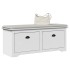 Banco de recibidor BODO blanco 114x40x45