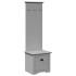 Mueble de entrada con ganchos BODO gris 50x40x157