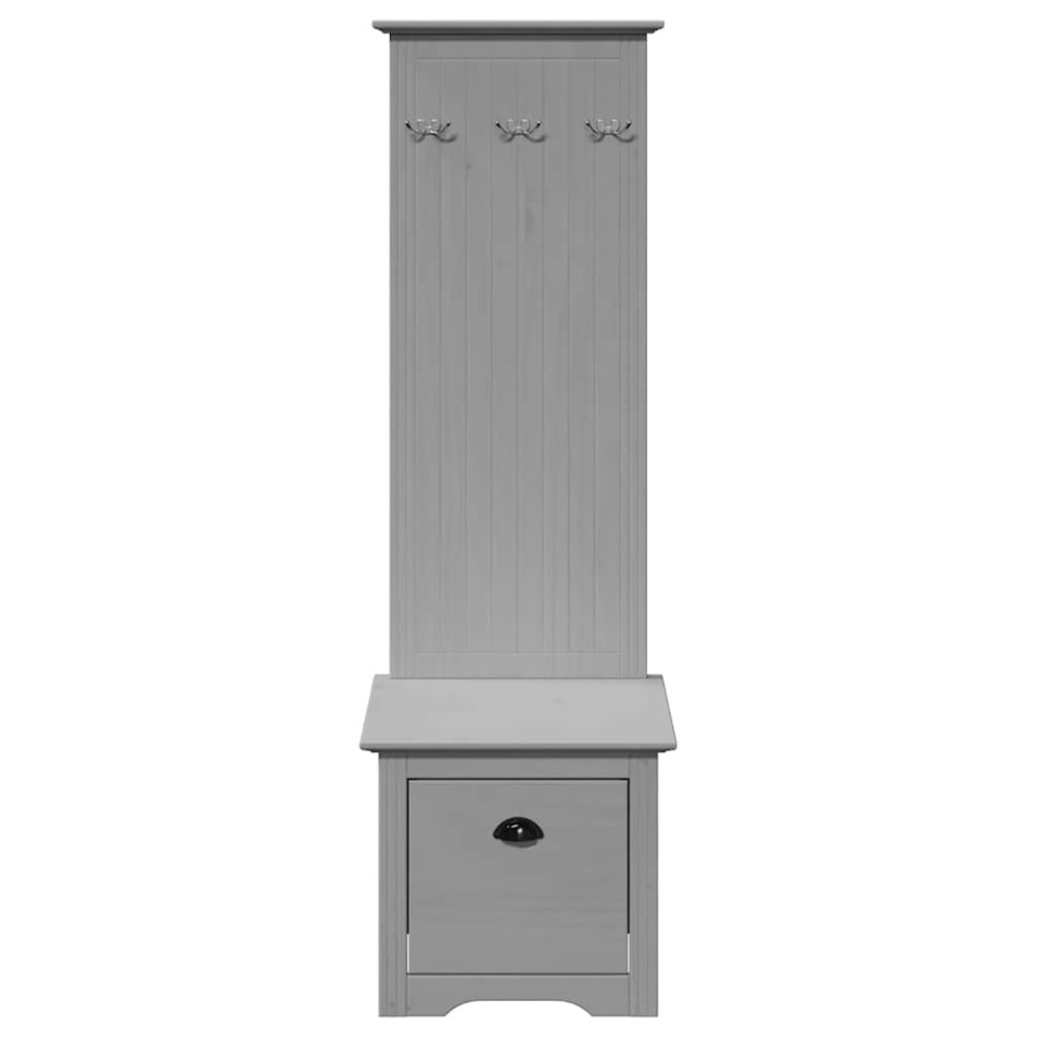 Mueble de entrada con ganchos BODO gris 50x40x157