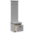 Mueble de entrada con ganchos BODO gris 50x40x157
