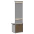 Mueble de entrada con ganchos BODO gris 50x40x157