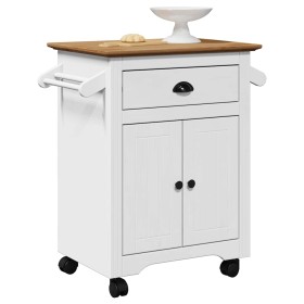 Carrito de cocina BODO blanco y marrón 72x45x80