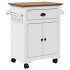 Carrito de cocina BODO blanco y marrón 72x45x80