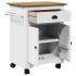 Carrito de cocina BODO blanco y marrón 72x45x80