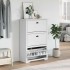 Zapatero BODO blanco 80x35x118