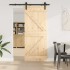 Puerta corredera con herrajes madera maciza de pino 85x210