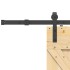 Puerta corredera con herrajes madera maciza de pino 85x210