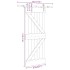 Puerta corredera con herrajes madera maciza de pino 85x210