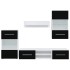 Muebles para TV 5 piezas con iluminación LED negra
