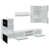 Muebles para TV 5 piezas con iluminación LED negra
