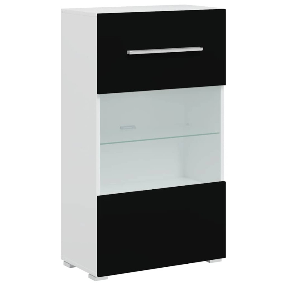 Muebles para TV 5 piezas con iluminación LED negra