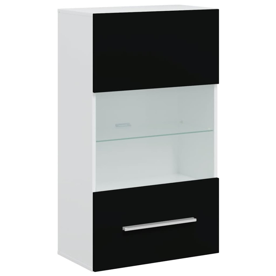 Muebles para TV 5 piezas con iluminación LED negra