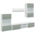 Muebles para TV 5 piezas con iluminación LED verde