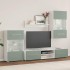 Muebles para TV 5 piezas con iluminación LED verde
