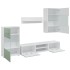 Muebles para TV 5 piezas con iluminación LED verde